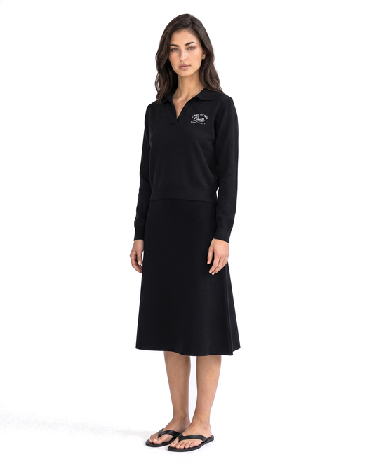 EMETH Ein Od Milvado | Pull Femme Col Polo Maille