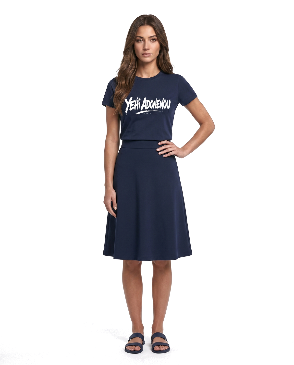 EMETH 770 | T-shirt Femme Ajusté Yehi Adonenou 230G