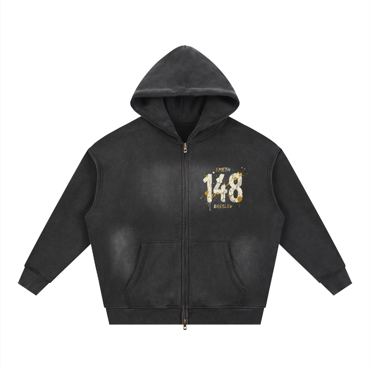 EMETH™ 148 HITBODEDOUT — Hoodie Zippé - Noir / S - EMETH