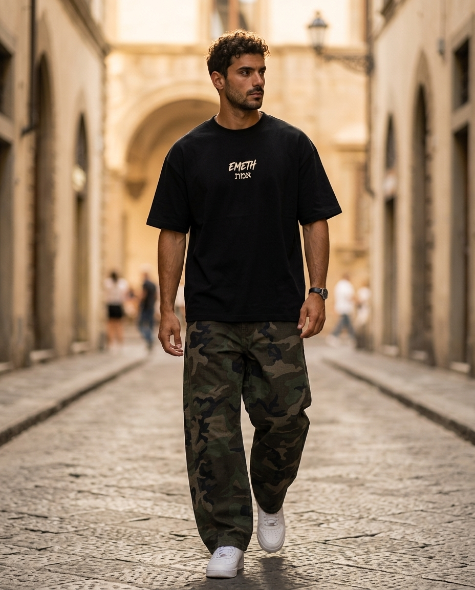 Pantalon Cargo Camouflage EMETH Homme – Coupe Loose Premium