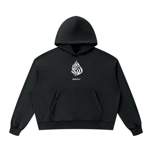 EMETH Flame | Hoodie Boxy Mineral Wash