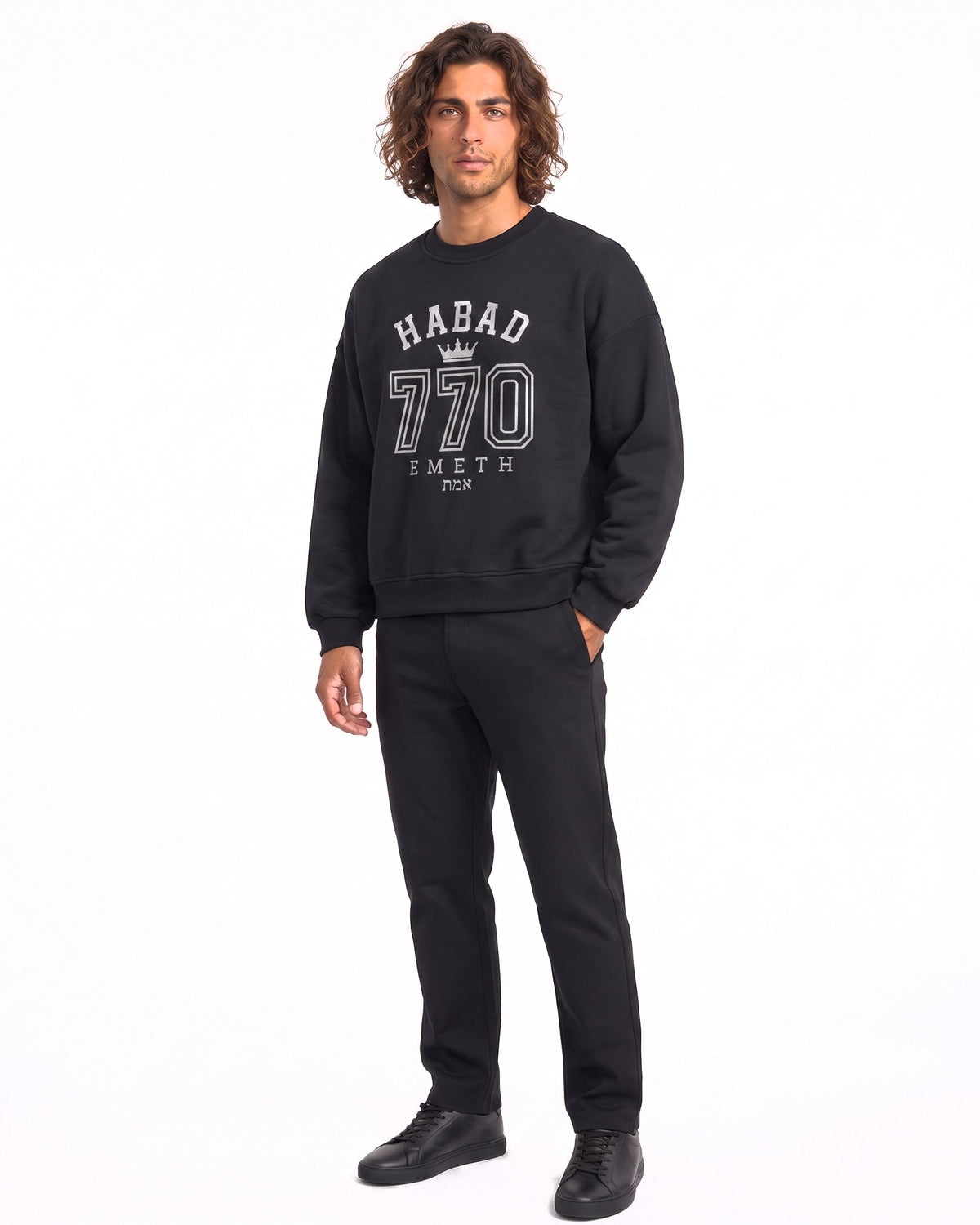 EMETH Habad 770 Vintage | Sweat Col Rond Boxy