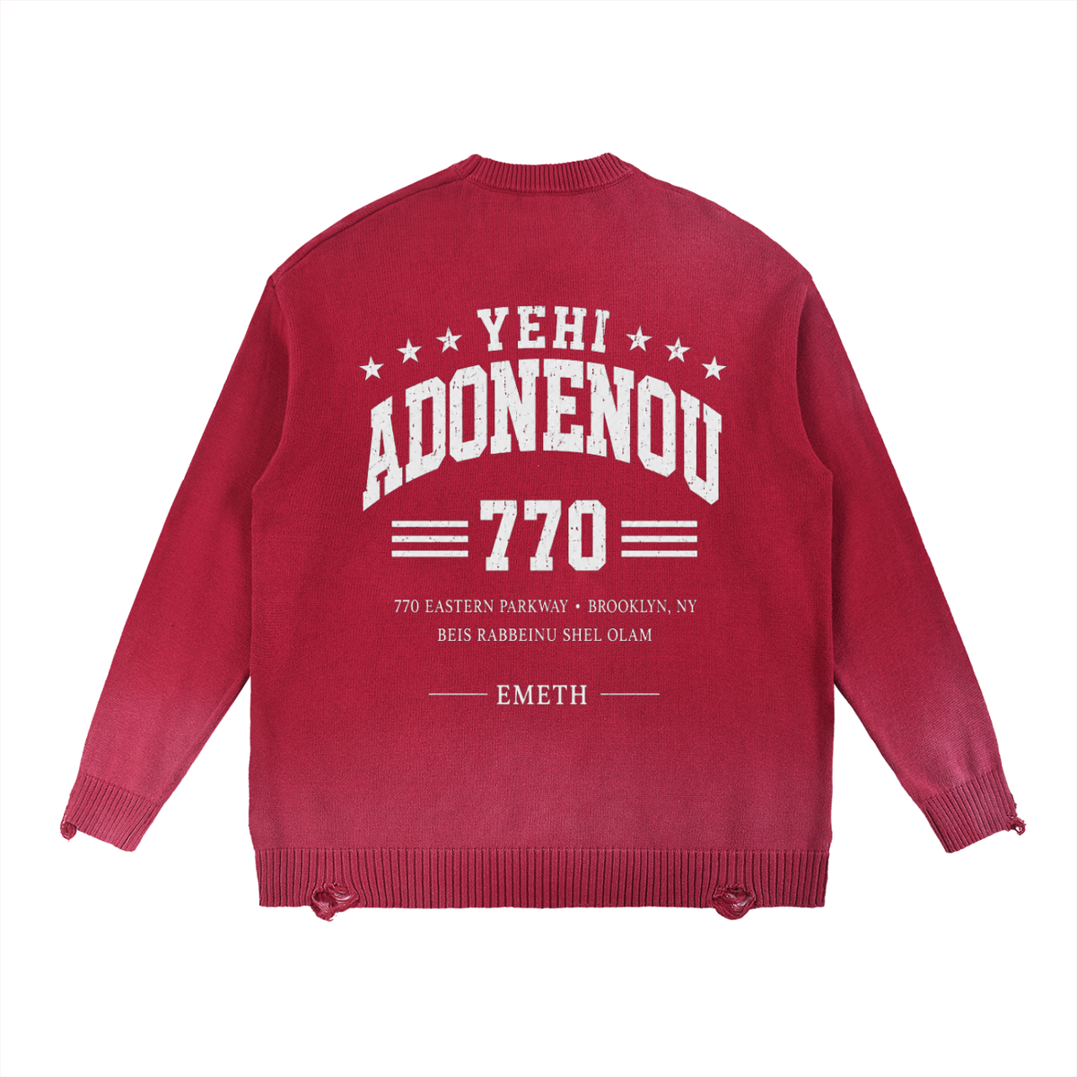 EMETH 770 Yehi Adonénou | Sweat Col Rond Distressed