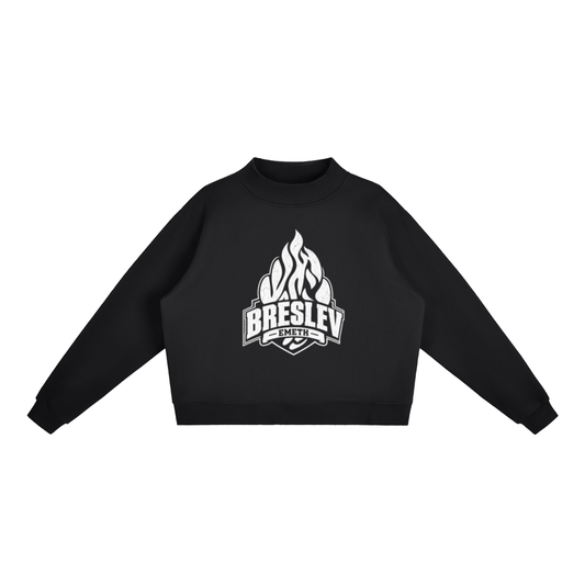 EMETH™ Women's Sweatshirt Breslev Flame Turtleneck