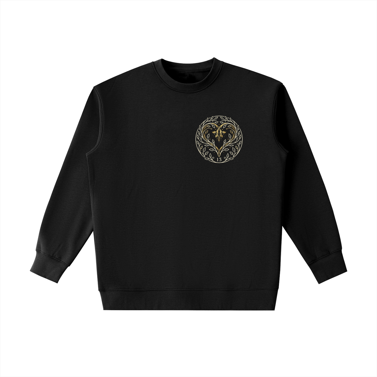 EMETH Essentials | Sweat Col Rond Écusson