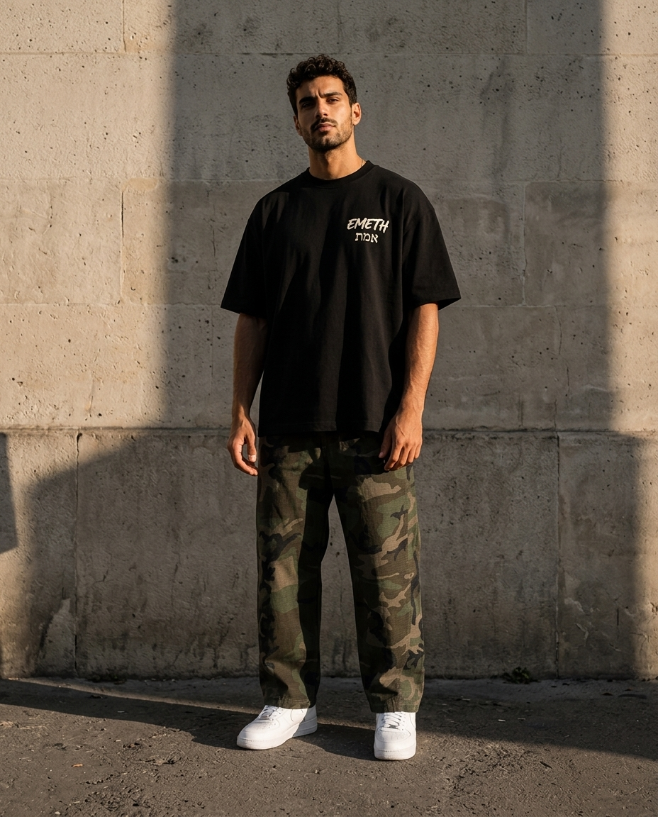 Pantalon Cargo Camouflage EMETH Homme – Coupe Loose Premium