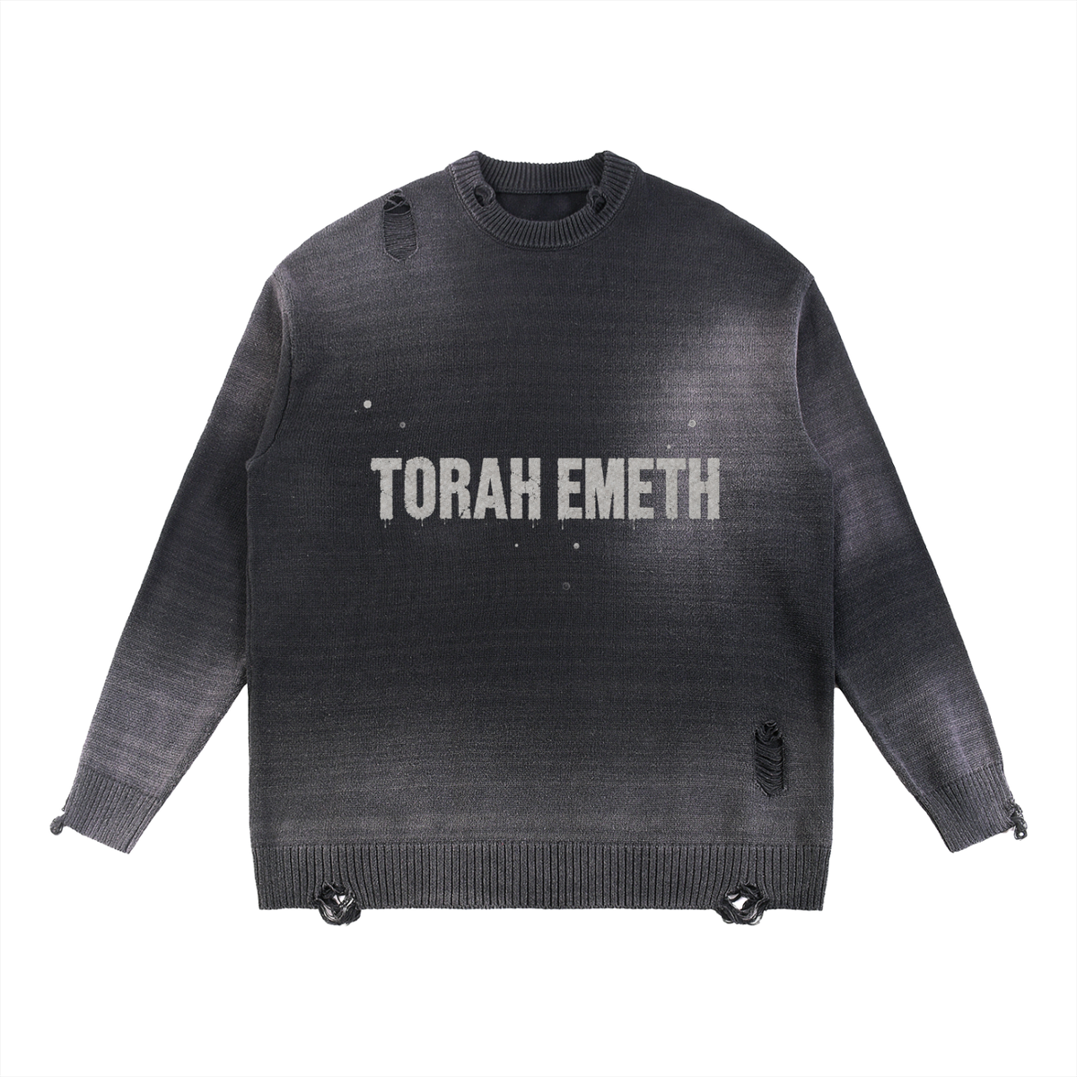 EMETH La Vérité Torah Emeth | Sweat Col Rond Distressed