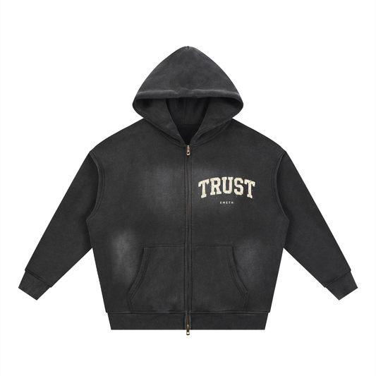 EMETH™ BITAHON — Hoodie Zippé Édition 02 - Noir / S - EMETH