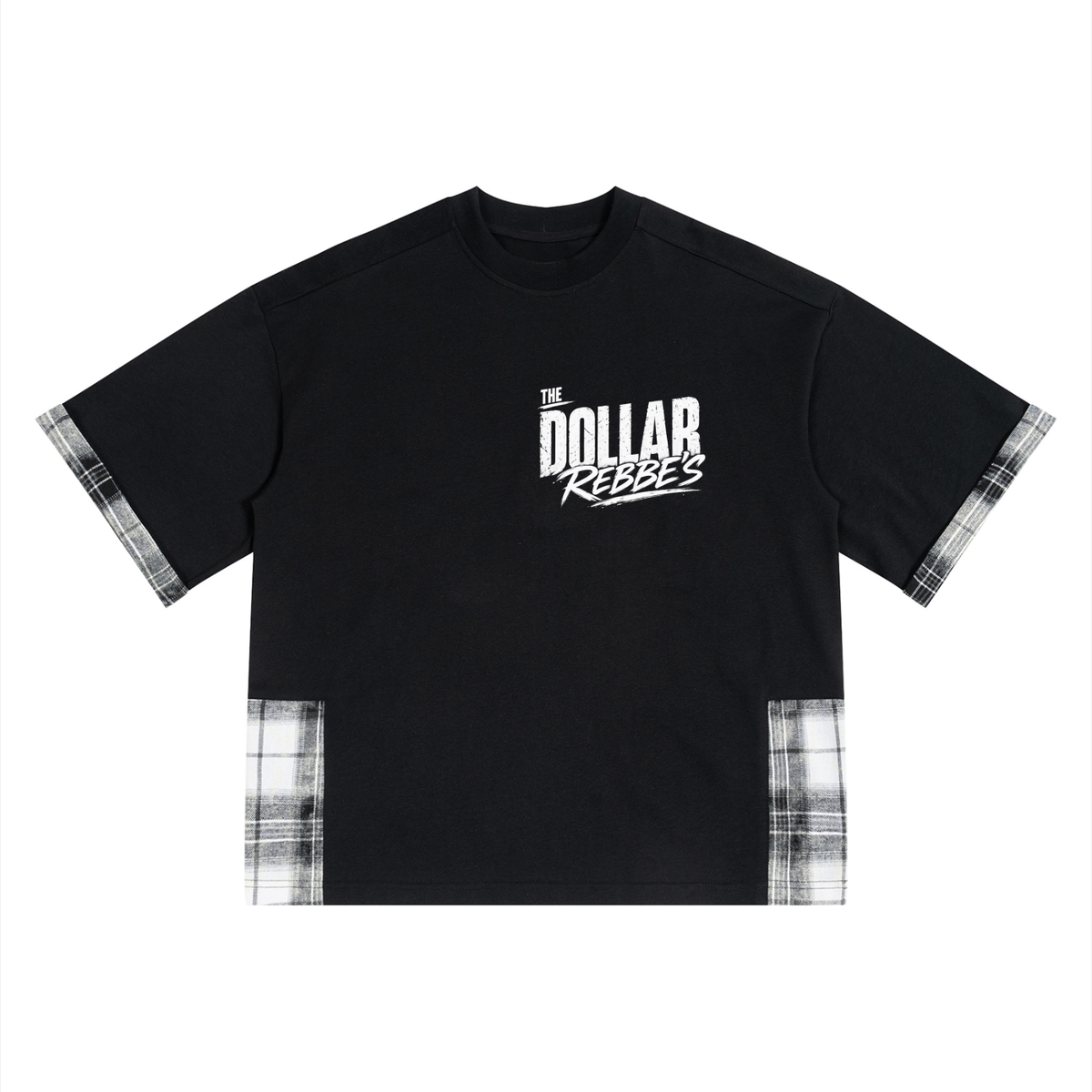 EMETH DOLLAR REBBE'S | T-shirt Empiècements Carreaux 230G