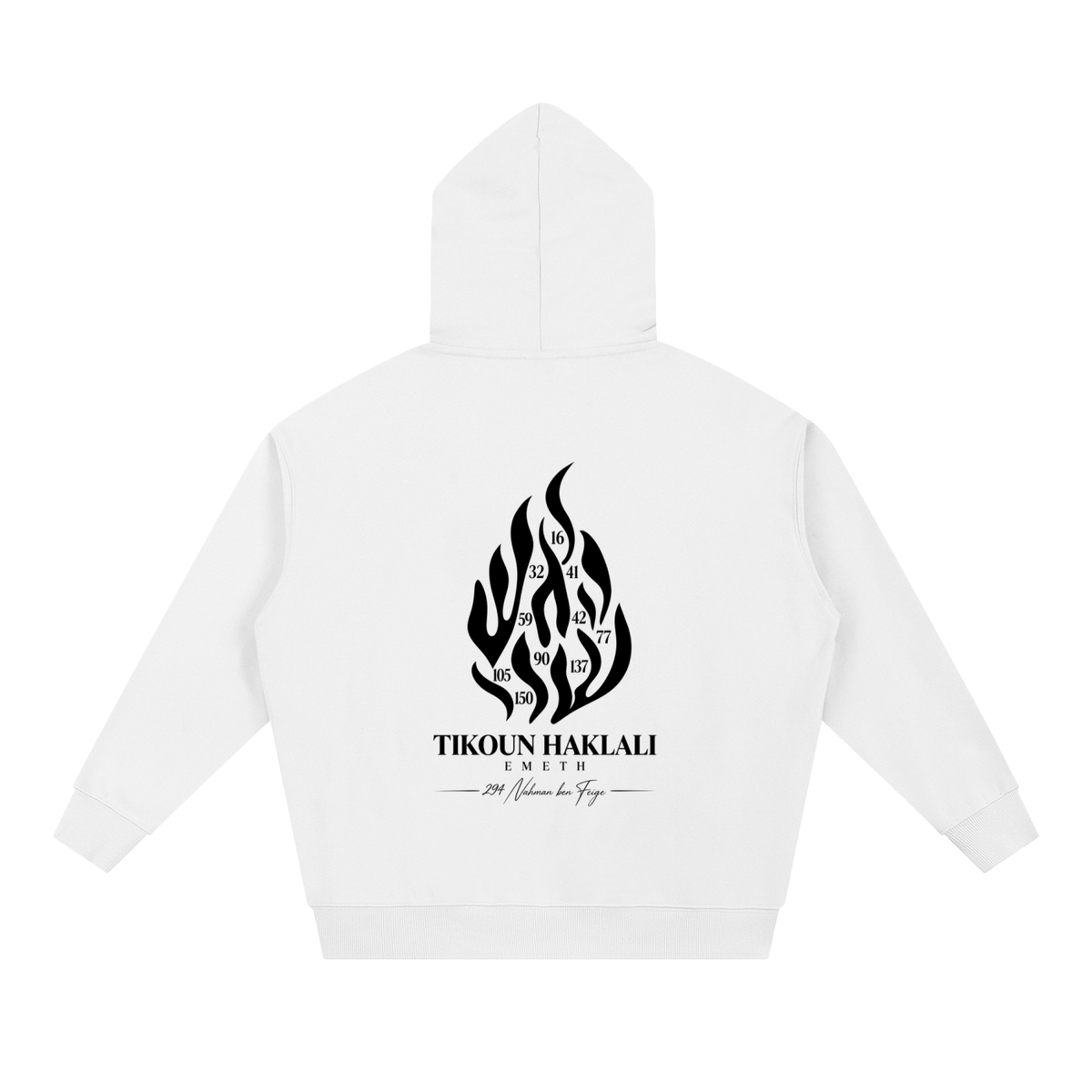 EMETH Tikoun Haklali | Hoodie Blanc Heavyweight 430g