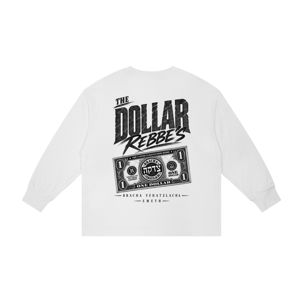EMETH Kids DOLLAR REBBE'S | T-shirt Manches Longues à Poche