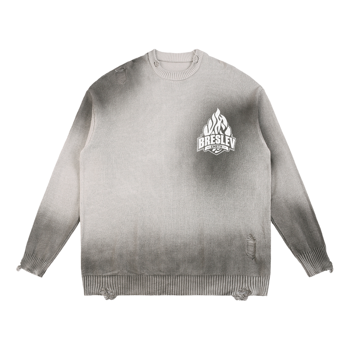 EMETH 148 Breslev | Sweat Col Rond Distressed