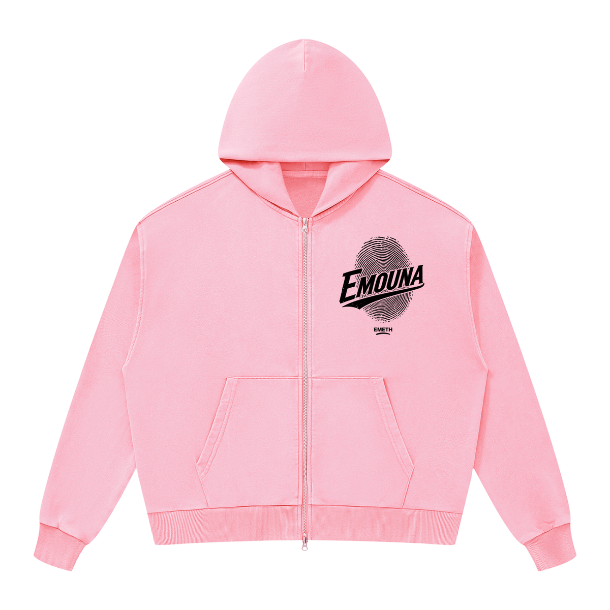 EMETH Emouna Empreinte | Hoodie Zippé Mineral Wash