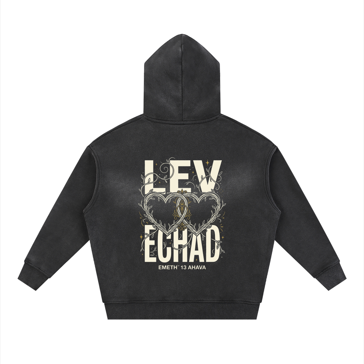 EMETH™ 13 Ahava — Hoodie Zippé Heart - Noir / S - EMETH