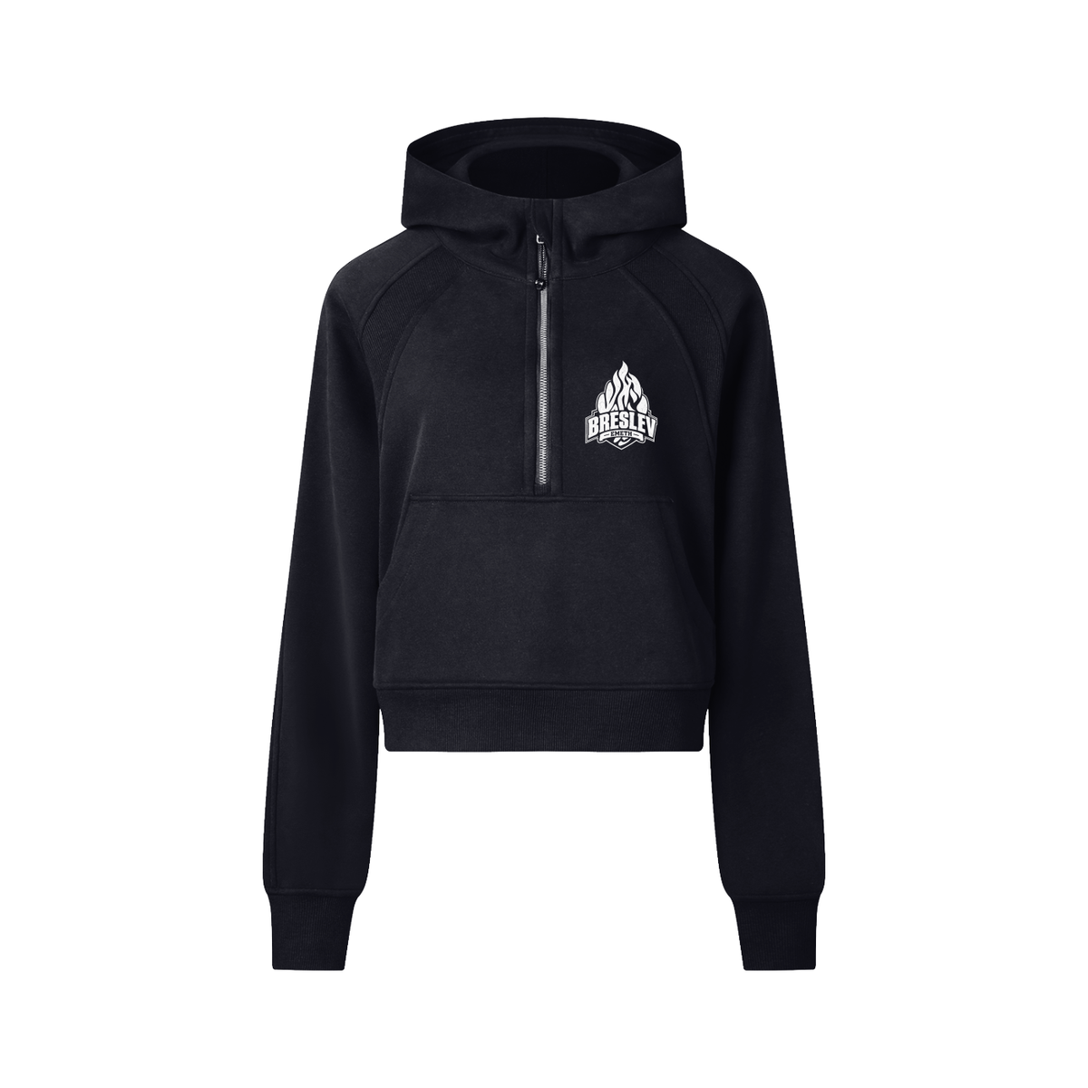 EMETH BRESLEV | Sweat à Capuche Femme Demi-Zip Court