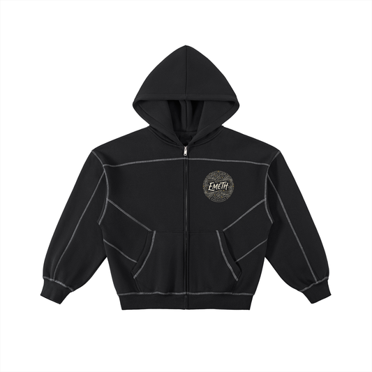 EMETH™ Essentials — Hoodie Zippé - Noir / S - EMETH