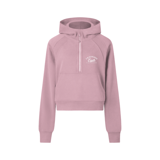 EMETH Ein Od Milvado | Sweat à Capuche Femme Demi-Zip Court
