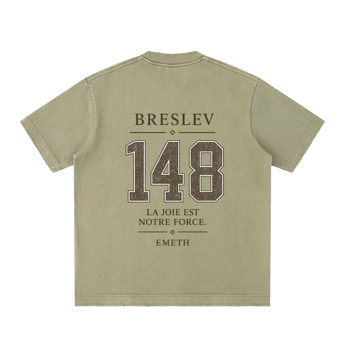 EMETH 148 Breslev | Raw Edge T-shirt Light