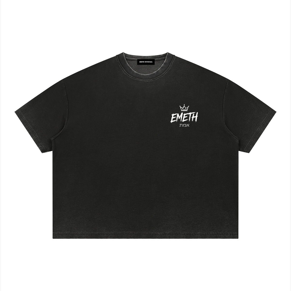 Ensemble EMETH Essential Washed Noir – T-shirt Oversized & Short Premium