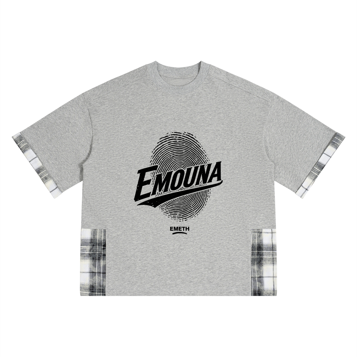 EMETH Emouna Empreinte | T-shirt Empiècements Carreaux