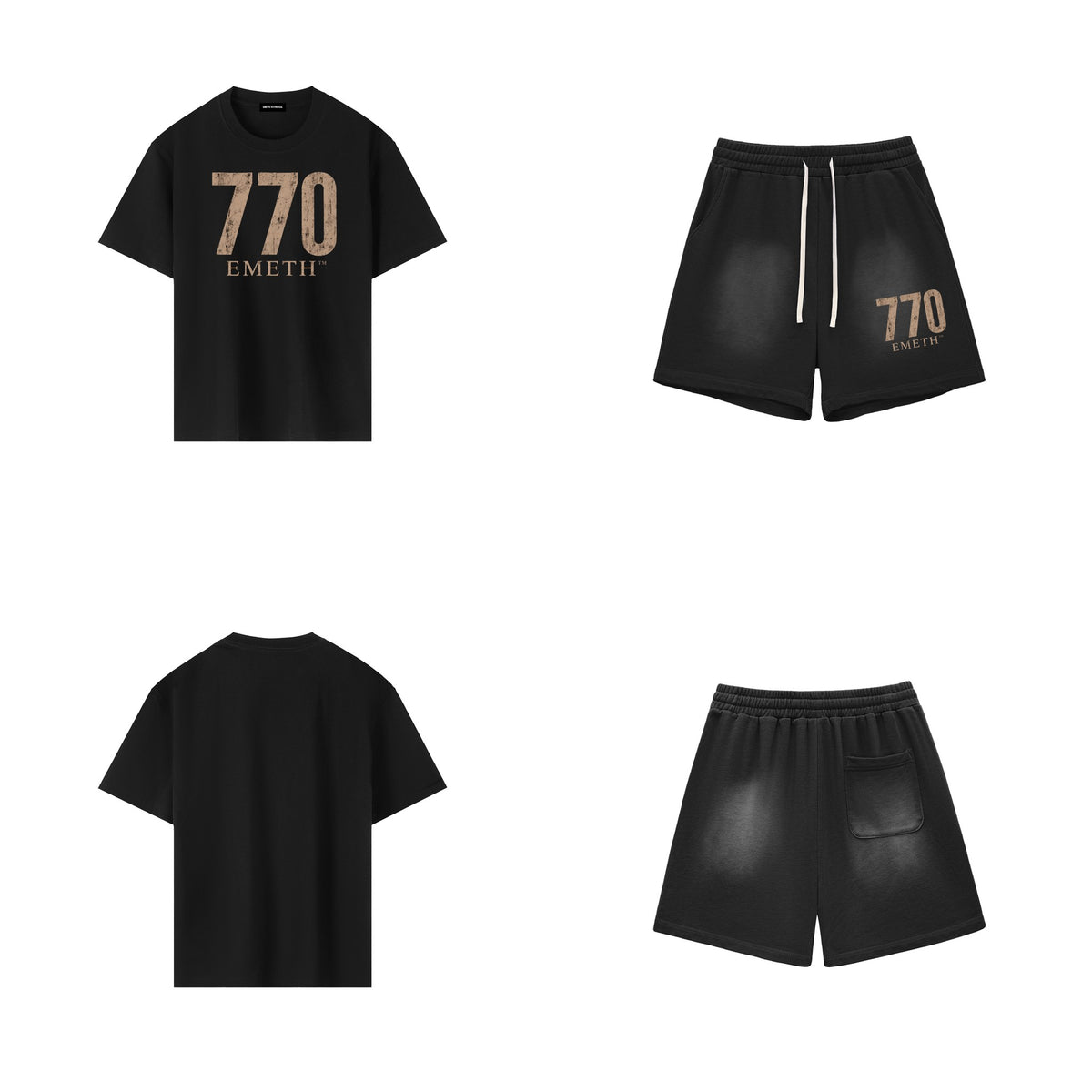 Ensemble 770 Heritage T-shirt Short Noir