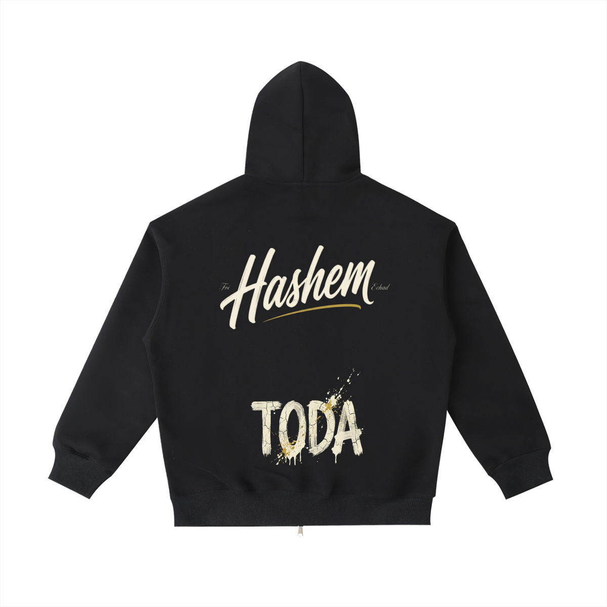 EMETH™ HASHEM TODA — Hoodie Zippé - Noir / S - EMETH