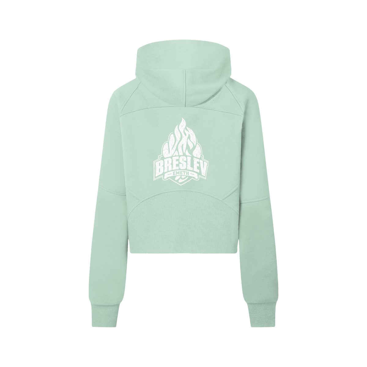 EMETH BRESLEV | Sweat à Capuche Femme Demi-Zip Court