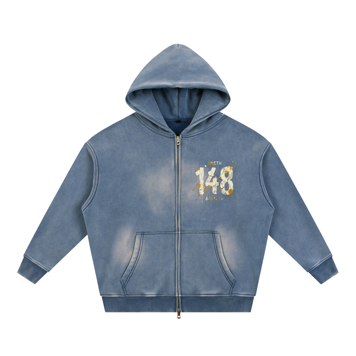 EMETH™ 148 HITBODEDOUT — Hoodie Zippé - Bleu brumeux / S - EMETH
