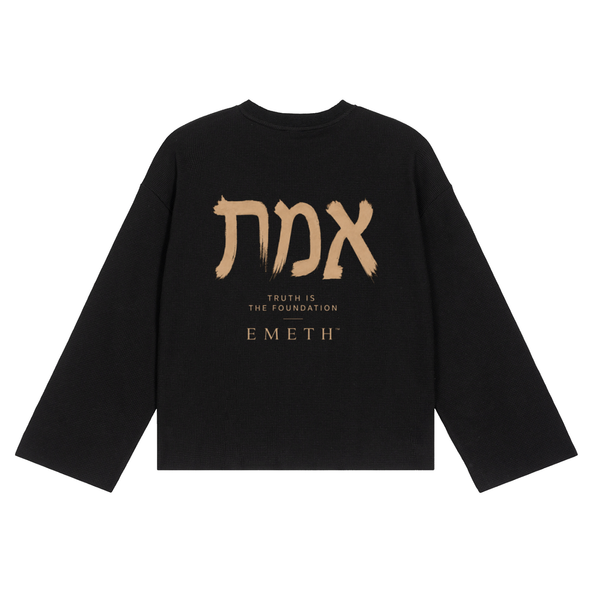 T-shirt Waffle EMETH Édition Hébraïque – Crewneck - Longues Manches Premium