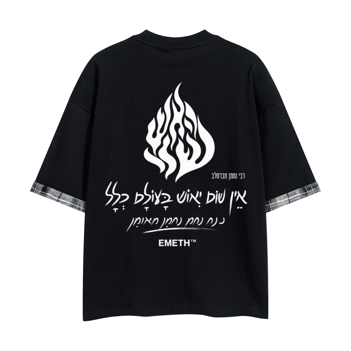 EMETH Flame | T-shirt Empiècements Carreaux II