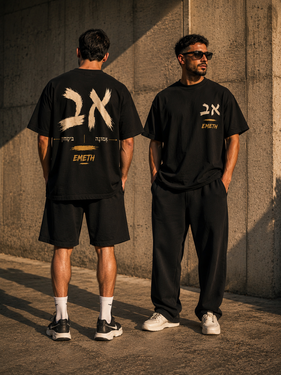EMETH AV — Emouna × Bitahon | Oversized Heavyweight T-Shirt