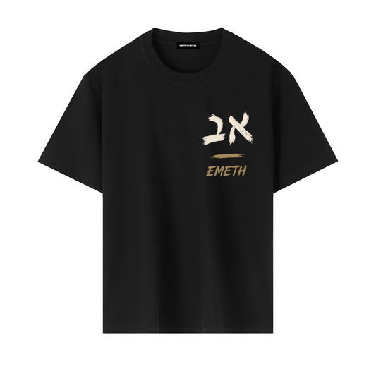 EMETH AV — Emouna × Bitahon | Oversized Heavyweight T-Shirt