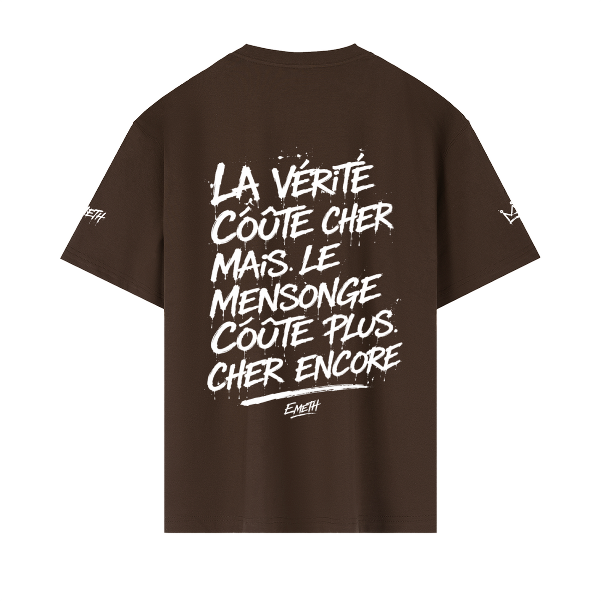 T-shirt Oversize EMETH Brush – Édition Vérité