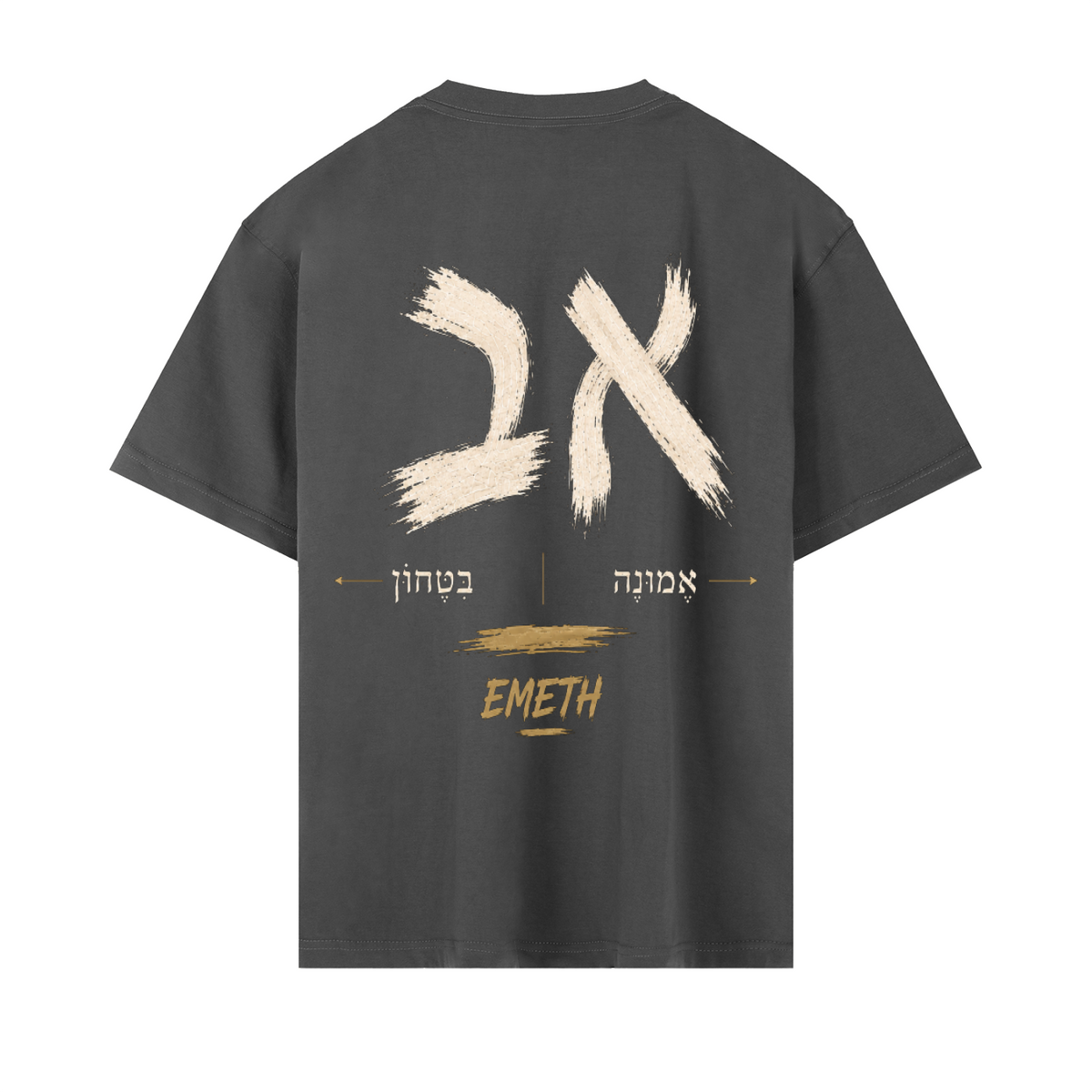 EMETH AV — Emouna × Bitahon | Oversized Heavyweight T-Shirt