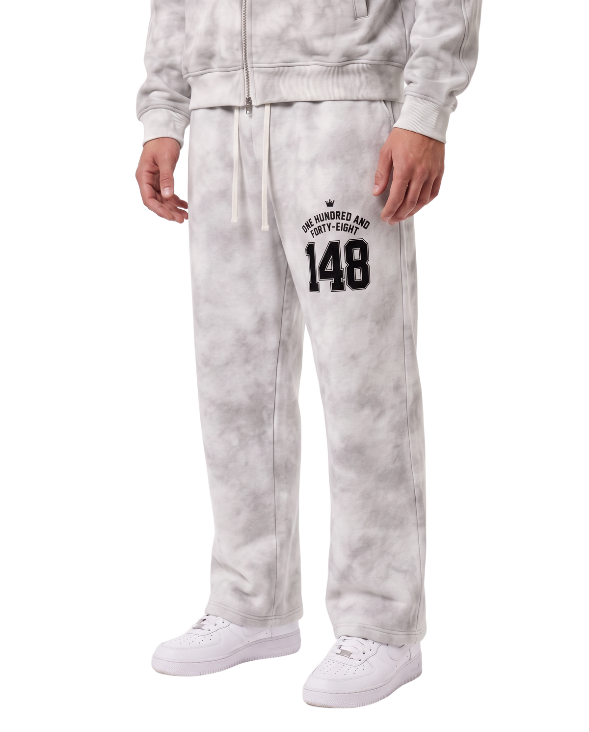 EMETH 148 Washed Grey | Ensemble Hoodie Zippé + Pantalon