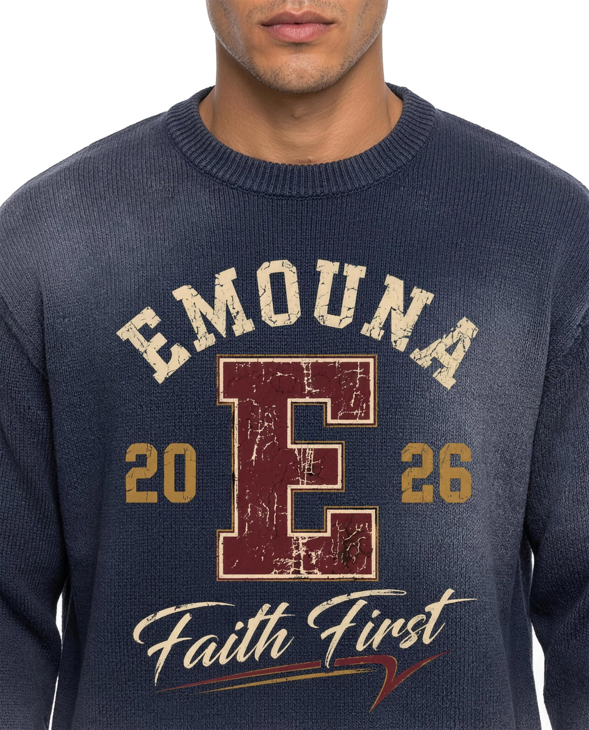 EMETH Emouna Faith First | Sweat Col Rond Vintage