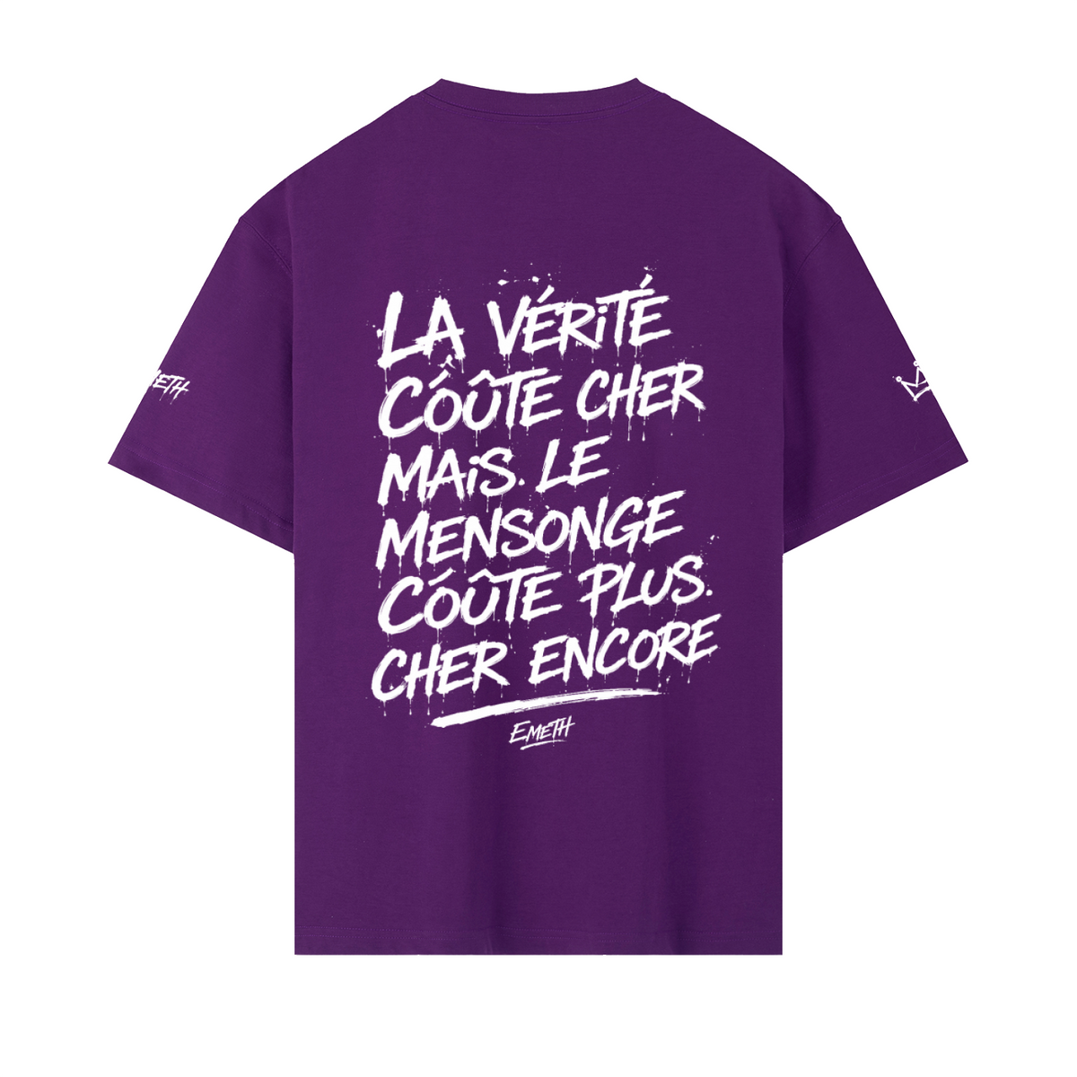 T-shirt Oversize EMETH Brush – Édition Vérité
