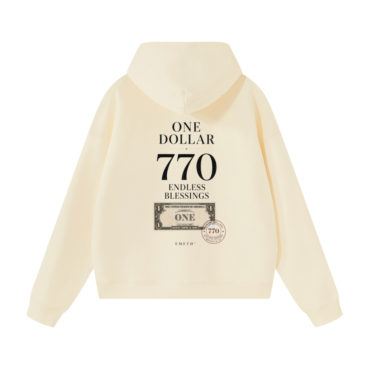 EMETH One Dollar 770 – Endless Blessings | Hoodie Premium Oversized 530 g/m²