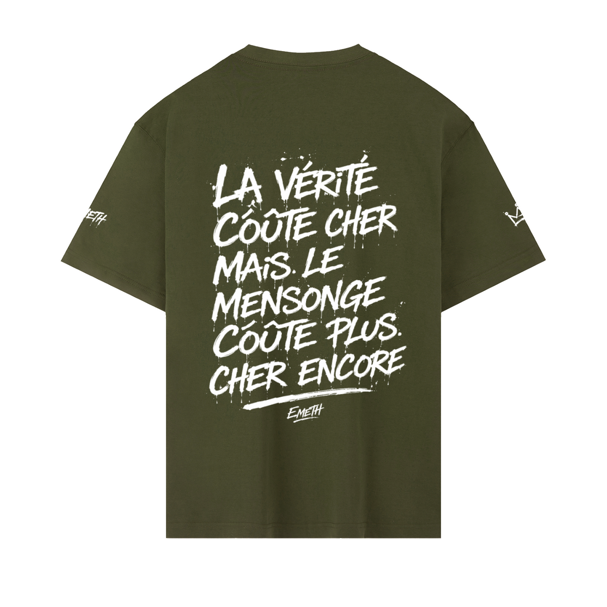 T-shirt Oversize EMETH Brush – Édition Vérité