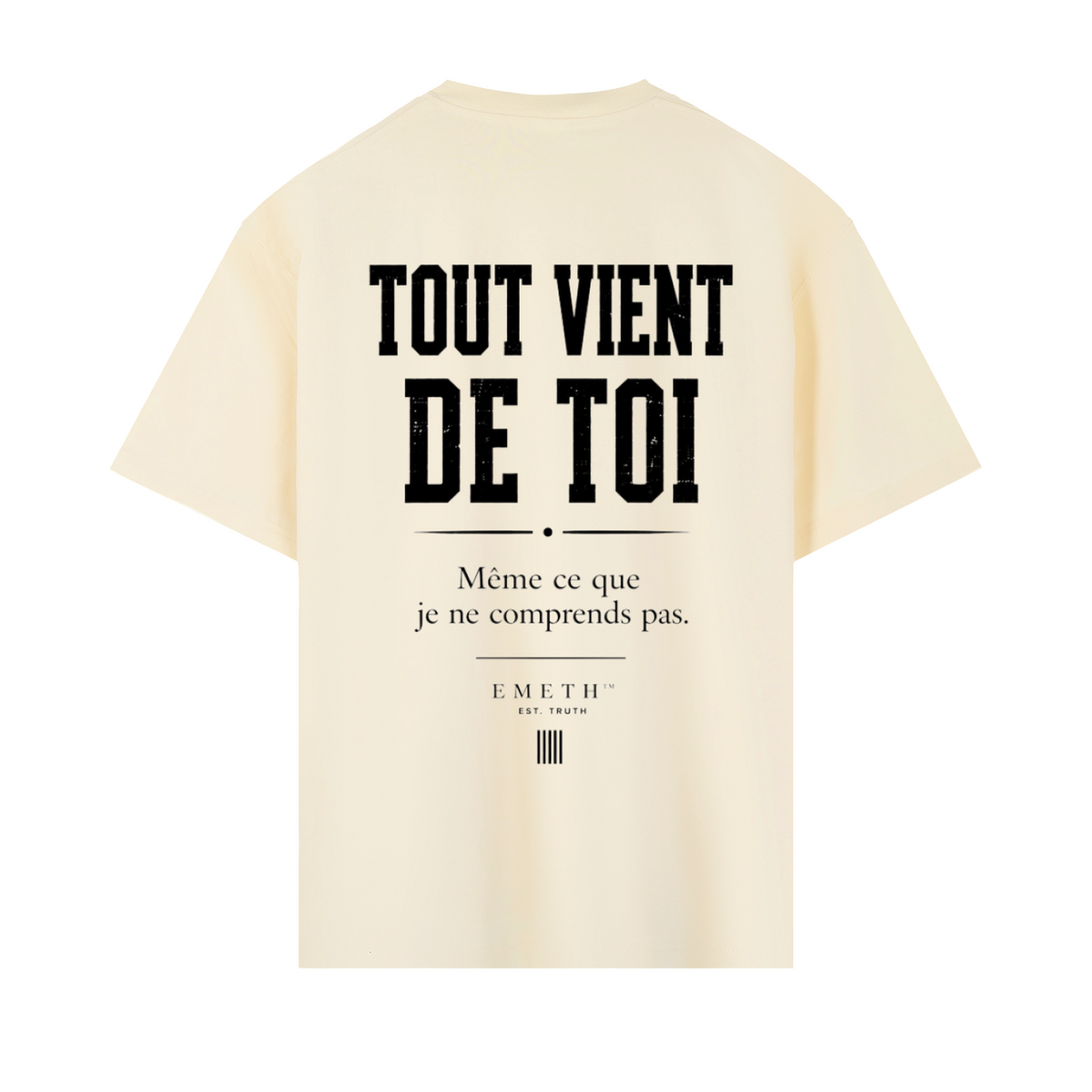 EMETH HACHEM 26 – Tout Vient de Toi | T-shirt Premium Blanc