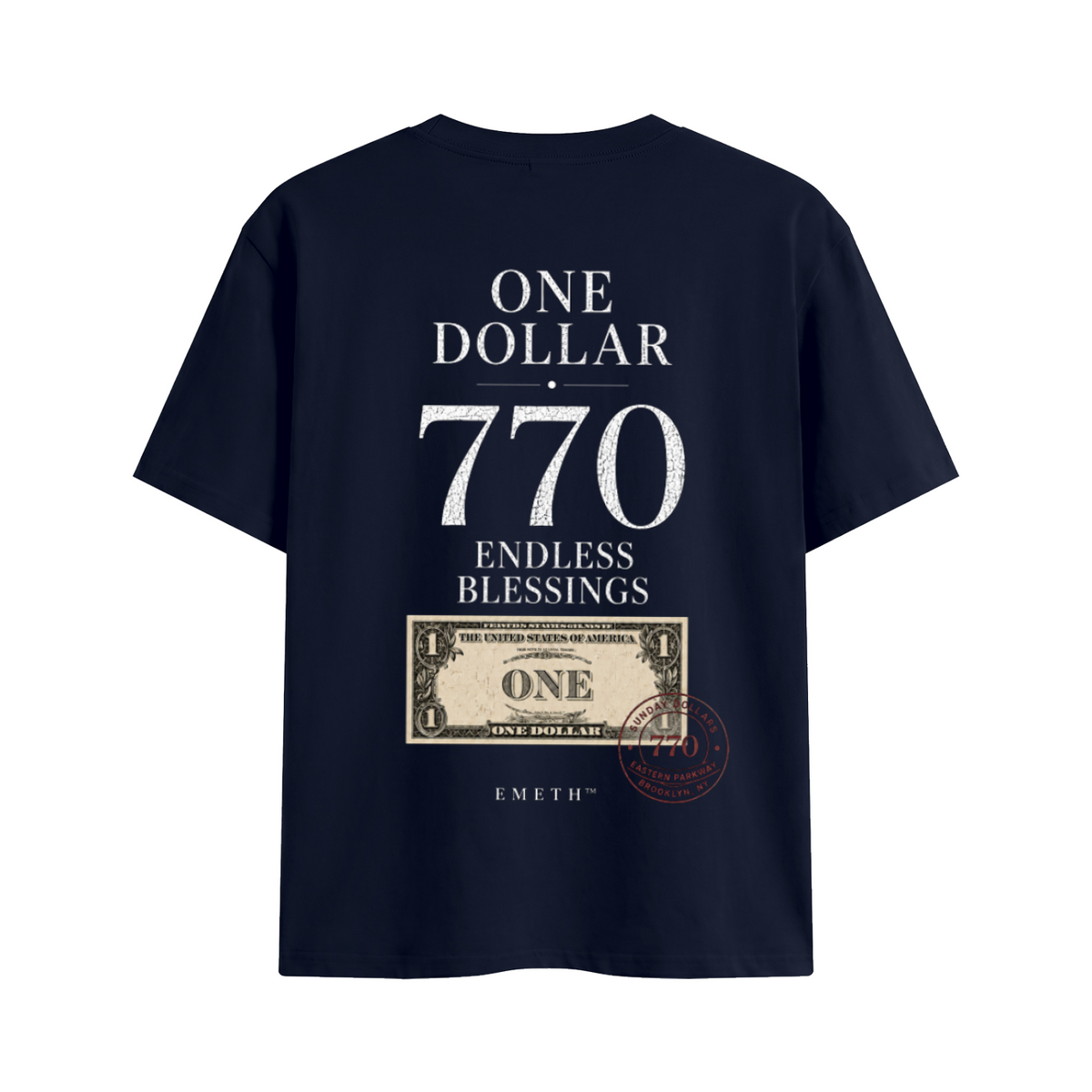 EMETH One Dollar 770 – Endless Blessings | T-shirt Premium Unisexe 200 g/m²