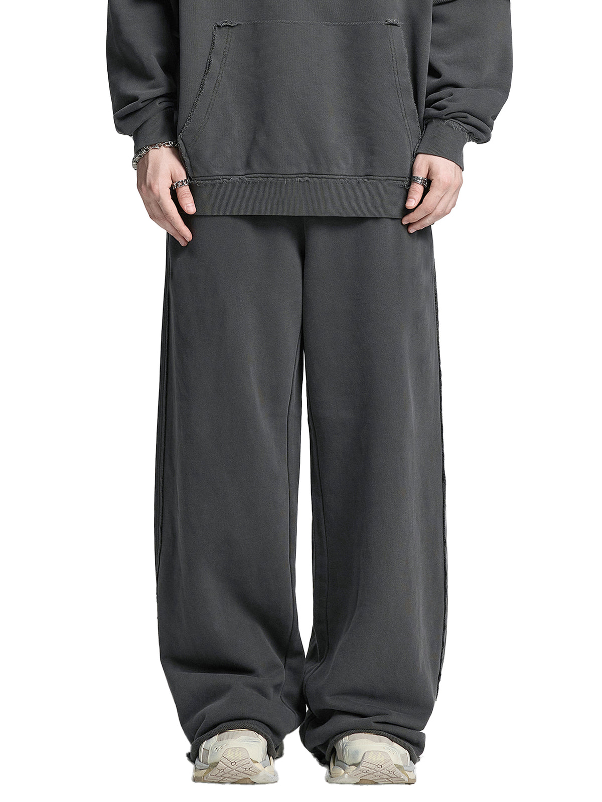 EMETH™ Jogger Snow Wash Bords Bruts | Pantalon Oversize