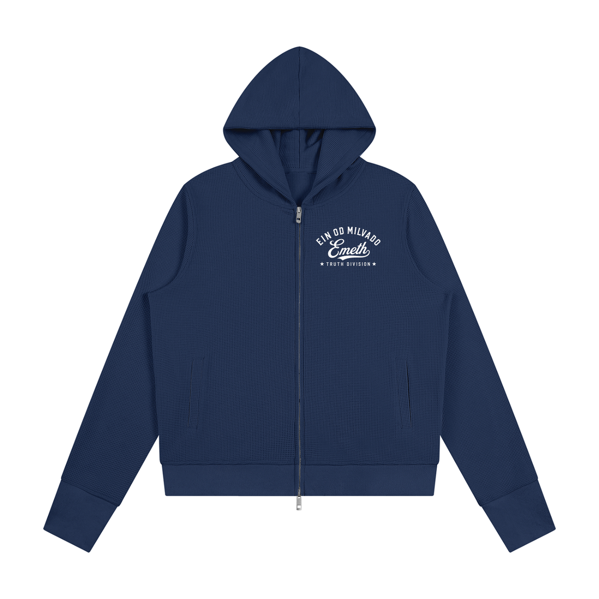 EMETH Ein Od Milvado | Sweat à Capuche Femme Zippé Waffle