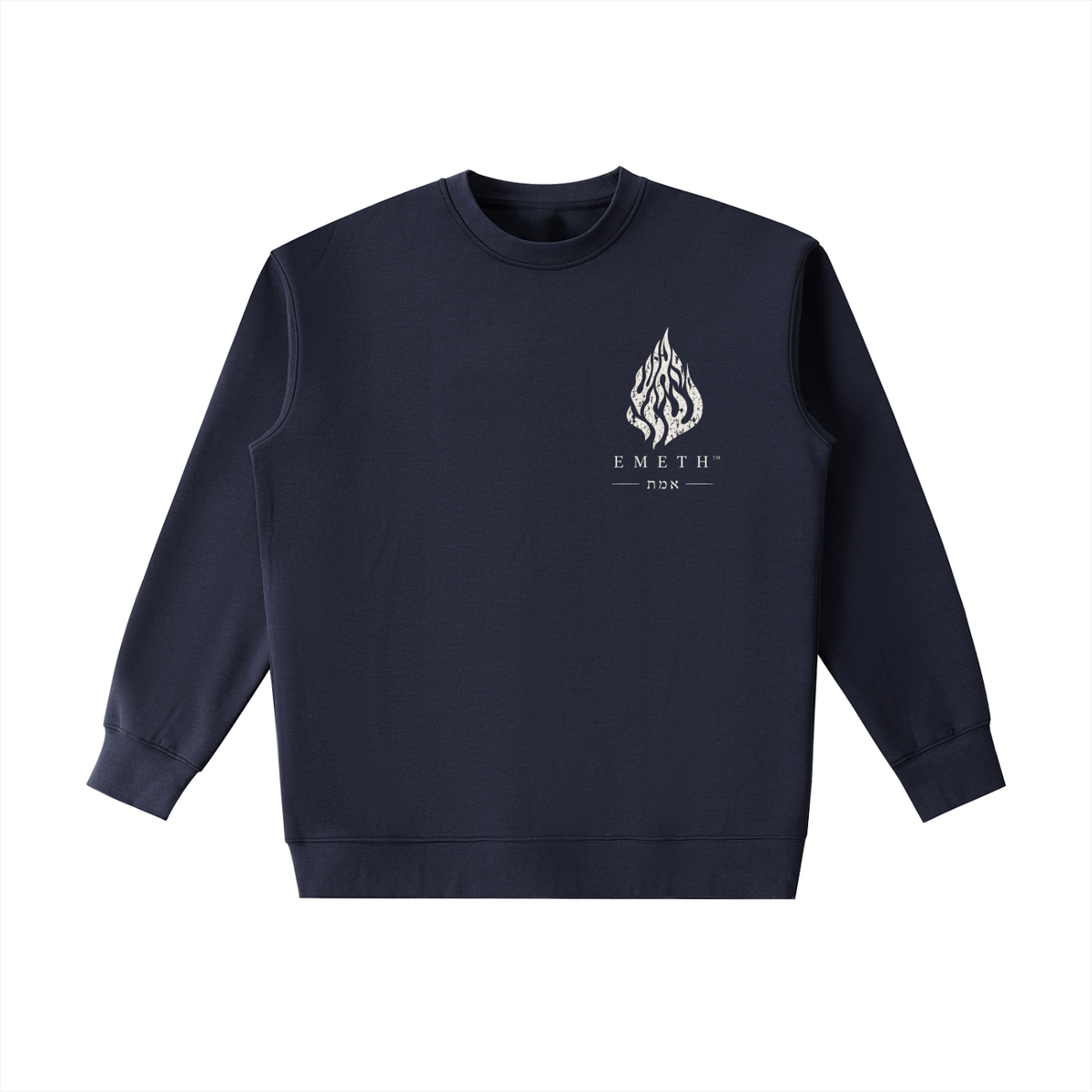EMETH Essentials | Sweat Col Rond Flamme