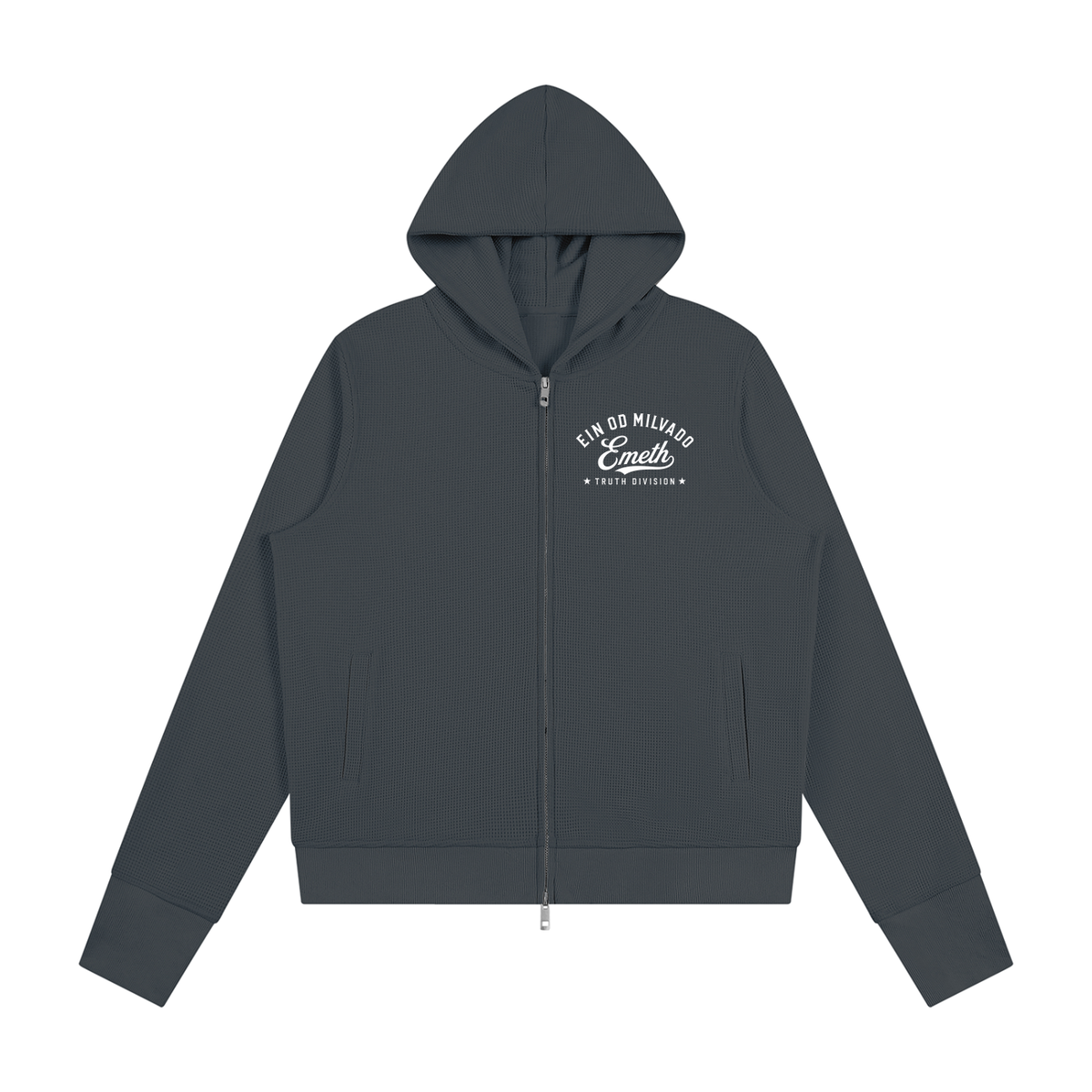 EMETH Ein Od Milvado | Sweat à Capuche Femme Zippé Waffle