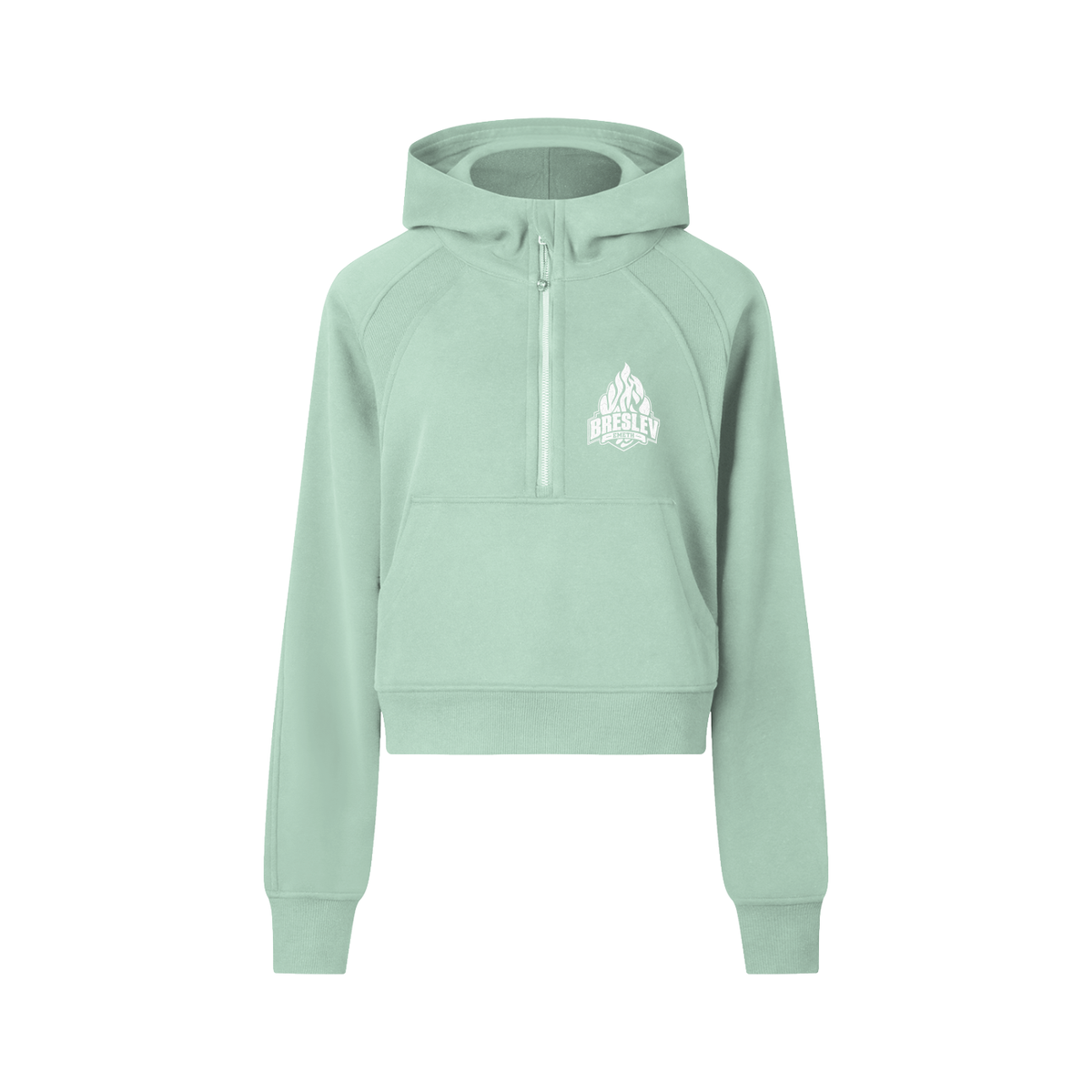 EMETH BRESLEV | Sweat à Capuche Femme Demi-Zip Court