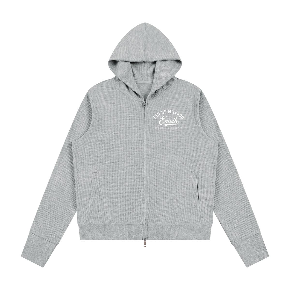 EMETH Ein Od Milvado | Sweat à Capuche Femme Zippé Waffle