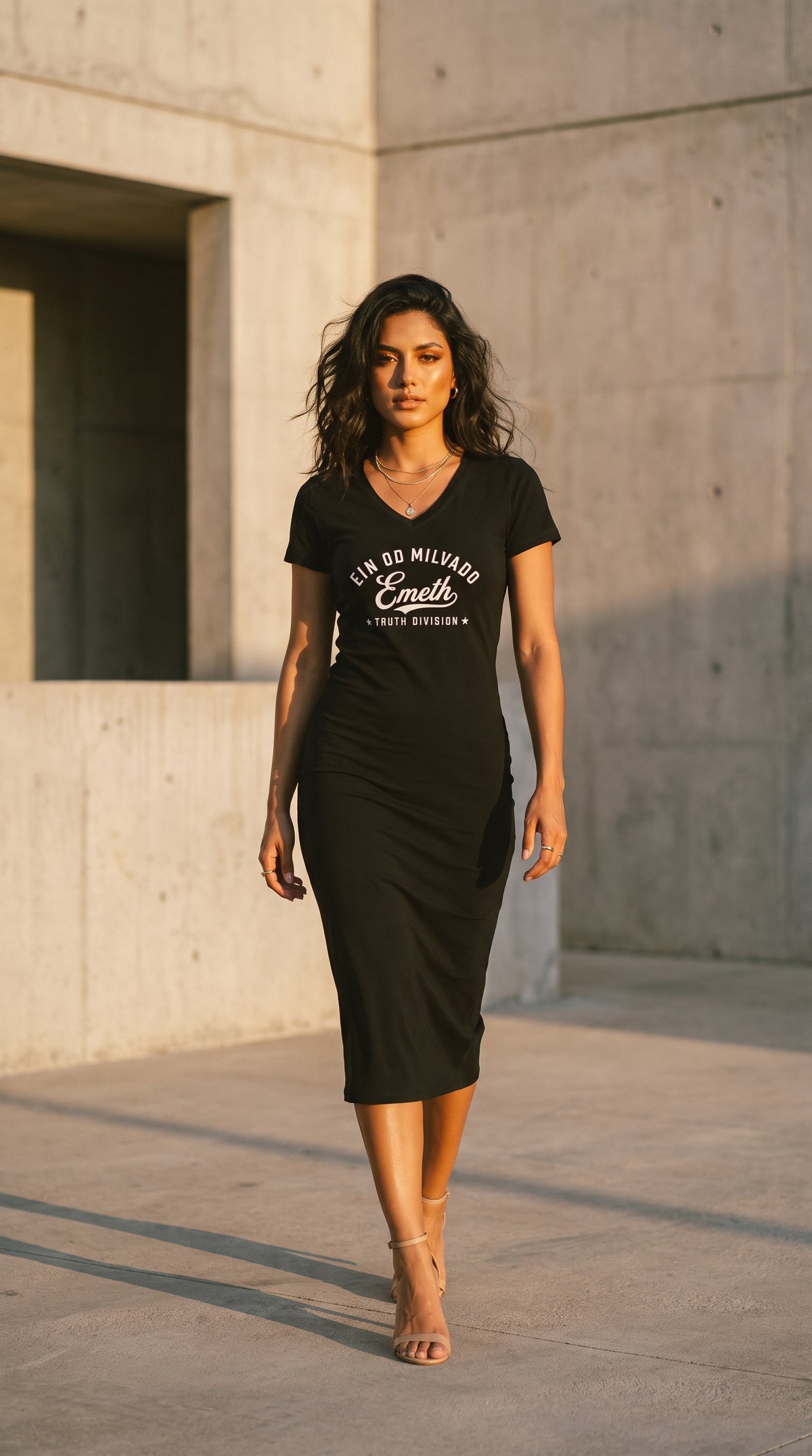 EMETH Ein Od Milvado | Robe Longue Col V
