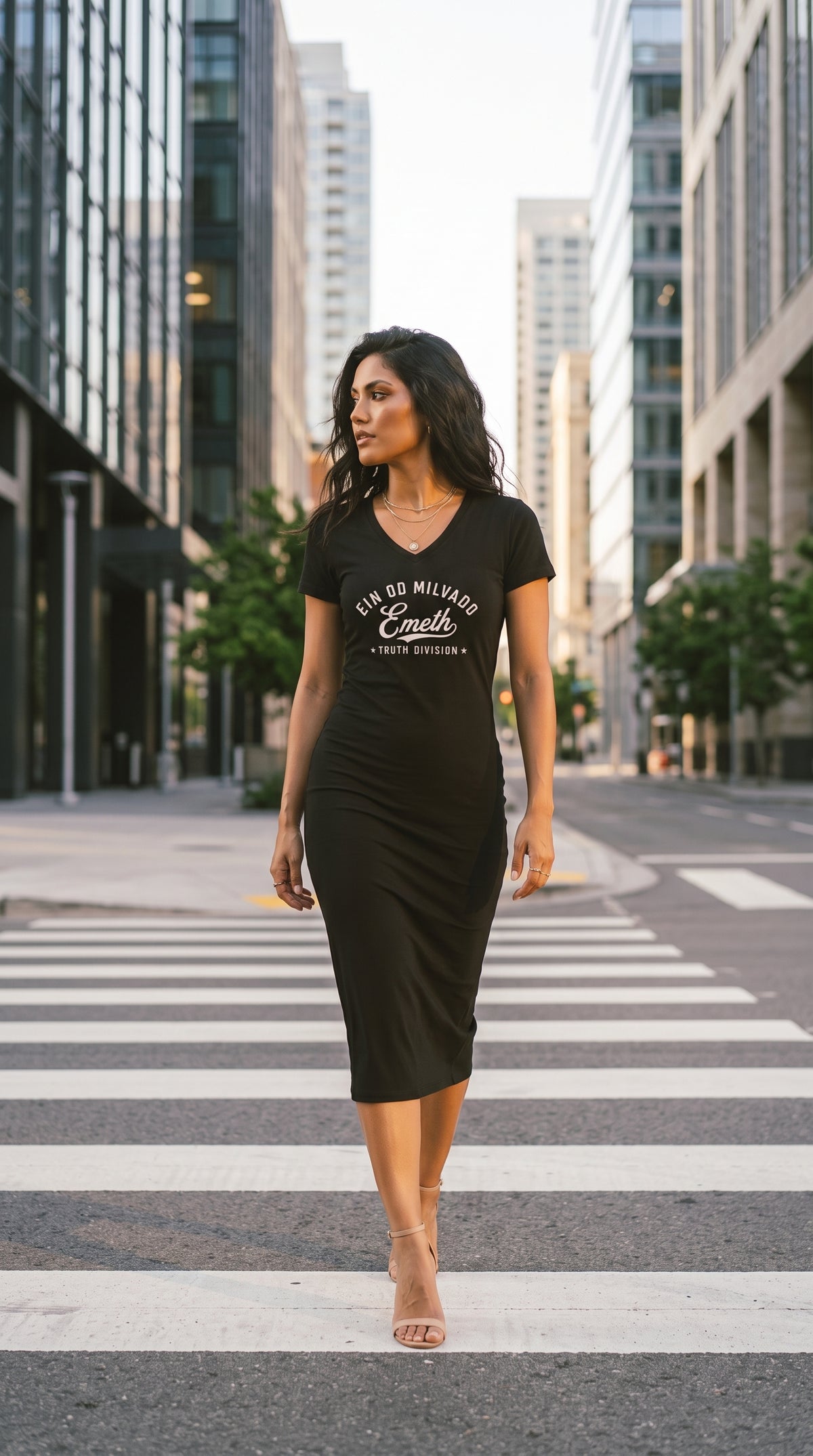 EMETH Ein Od Milvado | Robe Longue Col V