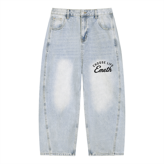 EMETH Denim Choose Life | Jean Barrel